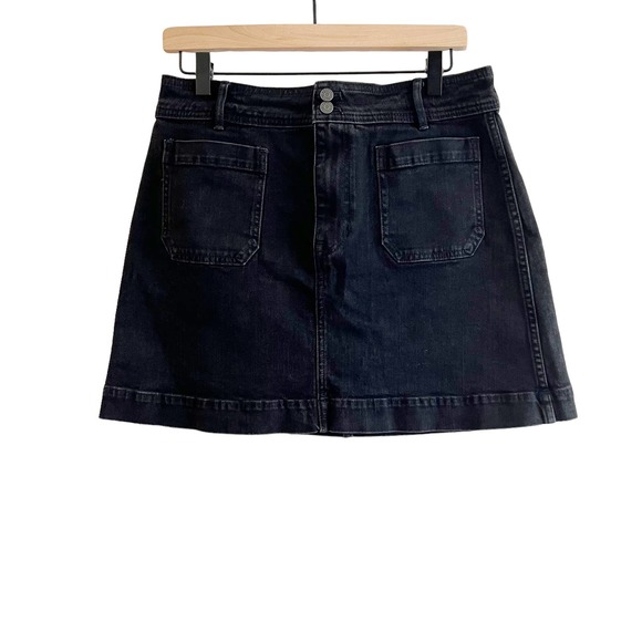 Madewell Dresses & Skirts - Madewell Stretch Denim A-Line Skirt Black Size 8